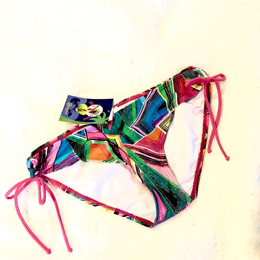 Adorable Hula Moon geometric print bikini bottoms